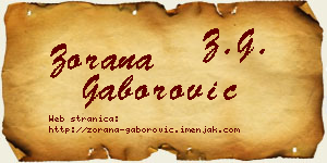 Zorana Gaborović vizit kartica